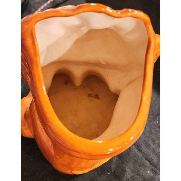 RARE Vintage Ceramic Lion Planter Vase Figurine 8" Kitsch Animal Eclectic - Picture 10 of 12